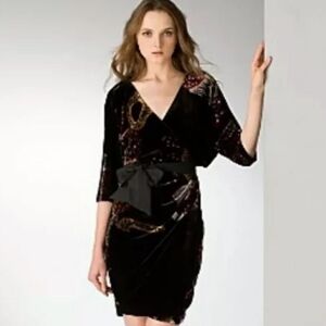 DVF velvet grano wrao dress, size 2, nwot